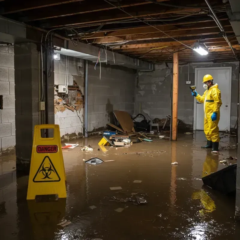 Flooded Basement Electrical Hazard in Iola, KS Property